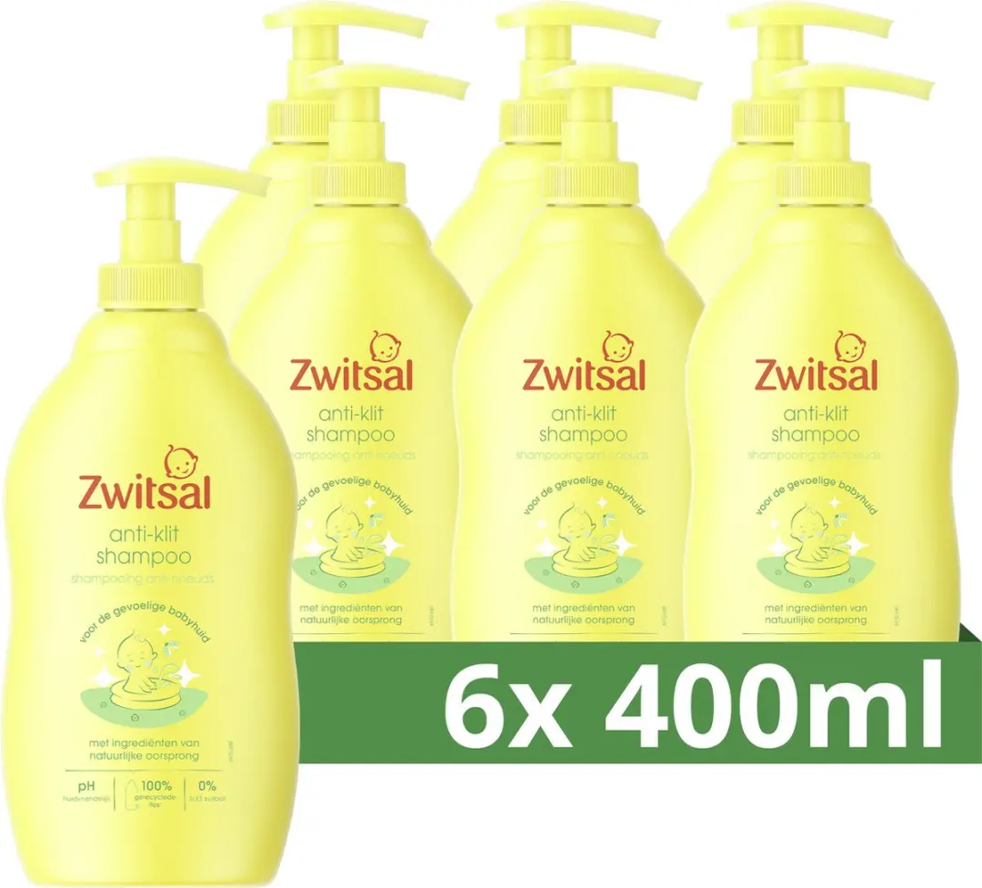 Zwitsal Anti-Klit Shampoo Baby 6x400ml