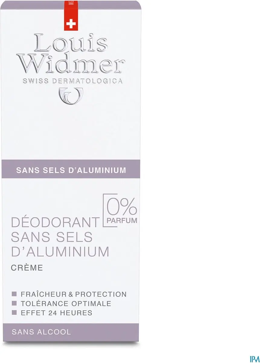 Louis Widmer Deo Crème Zonder Aluminium 40ml - 40 Stuks