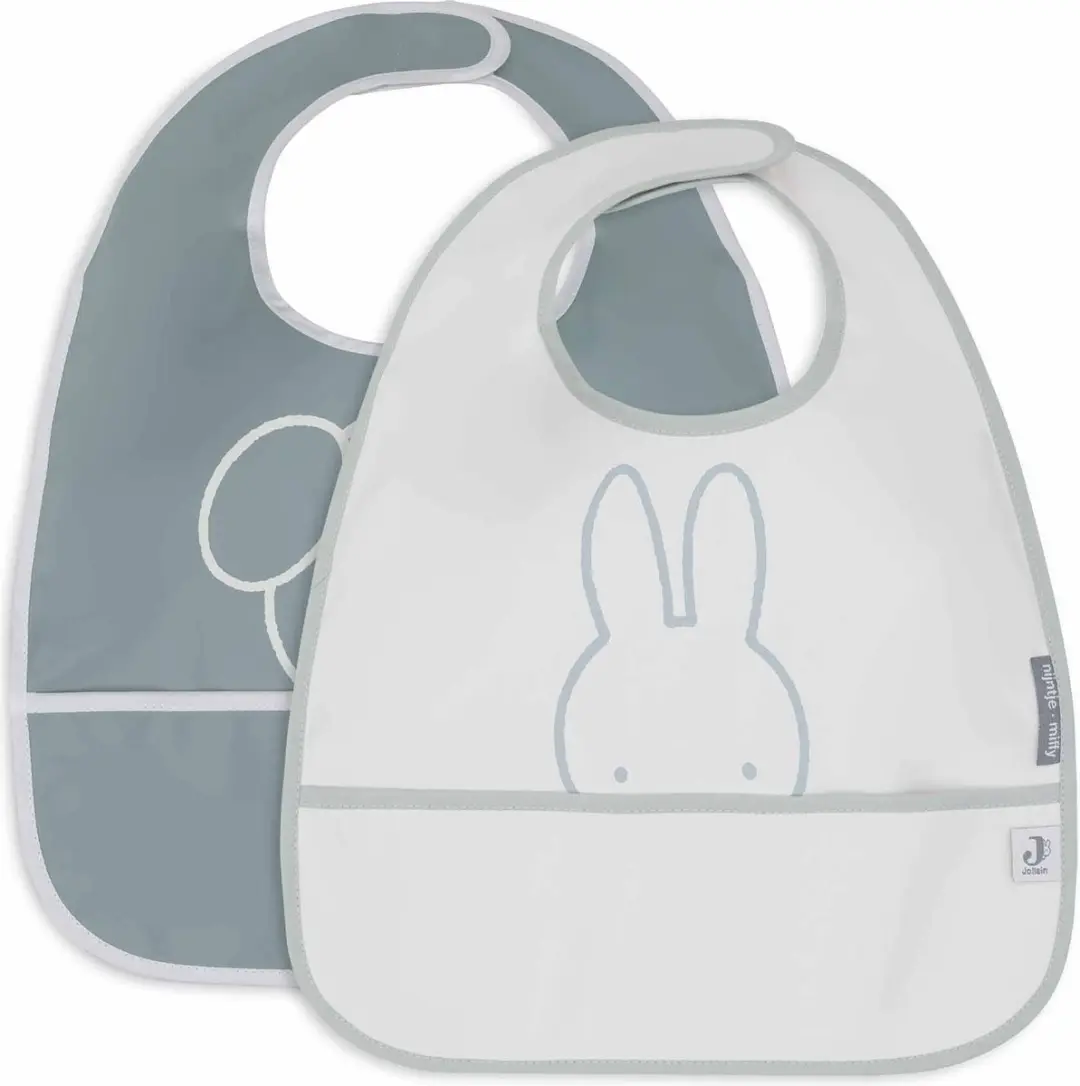 Jollein x Nijntje Baby Slab Waterproof Miffy Peekaboo Sea Green - 2 Stuks