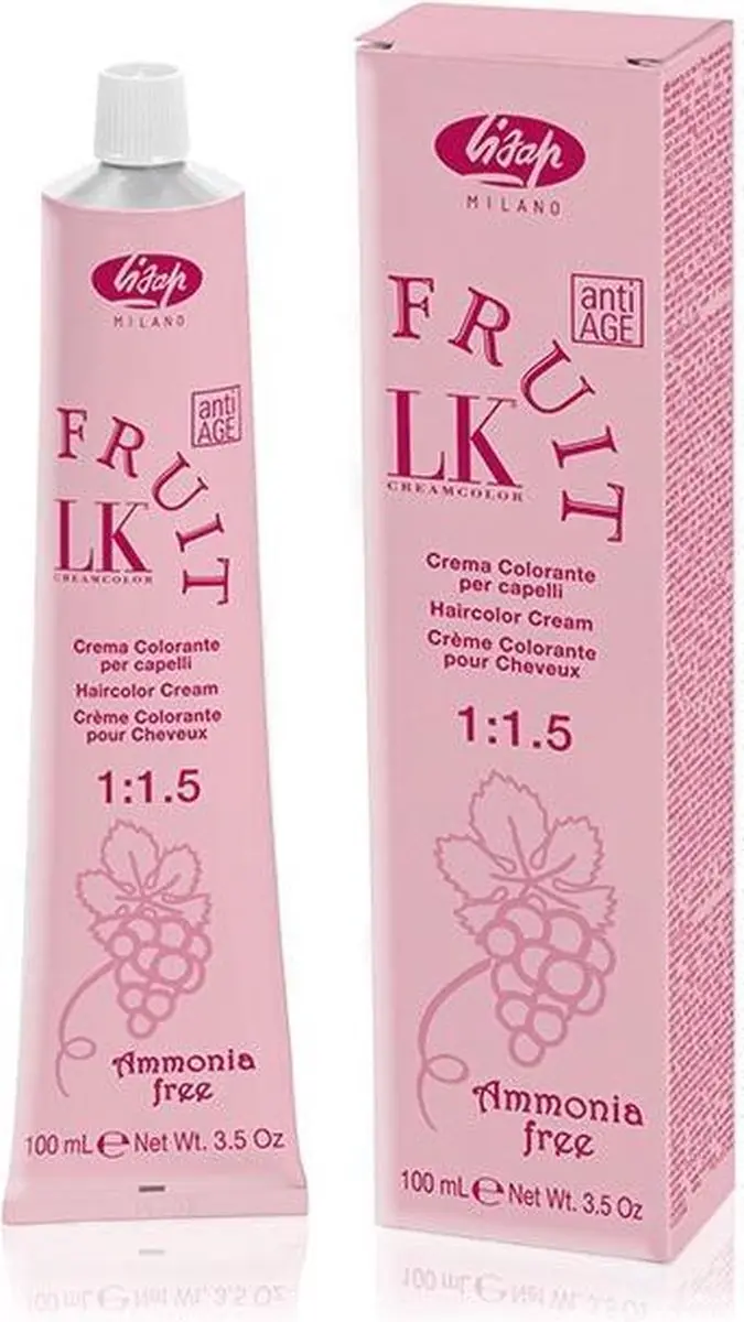 Lisap LK Fruit Cream Color Permanent 100ml - 05/2 Light Ash Brown