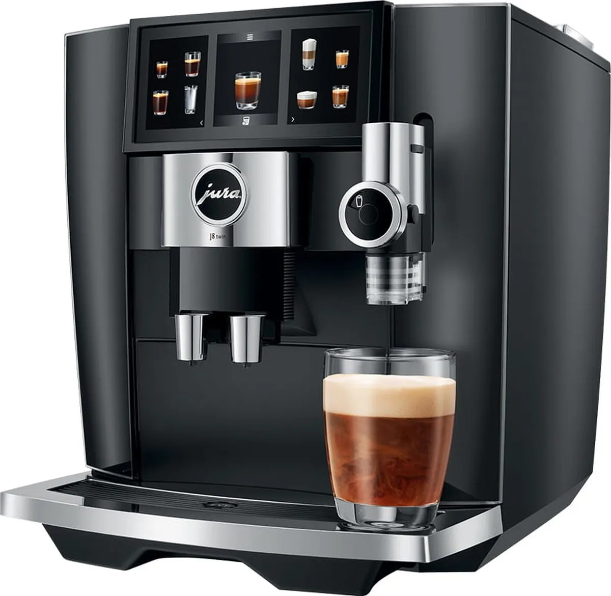JURA - J8 twin Diamond Black (EA) - Volautomatische espressomachine