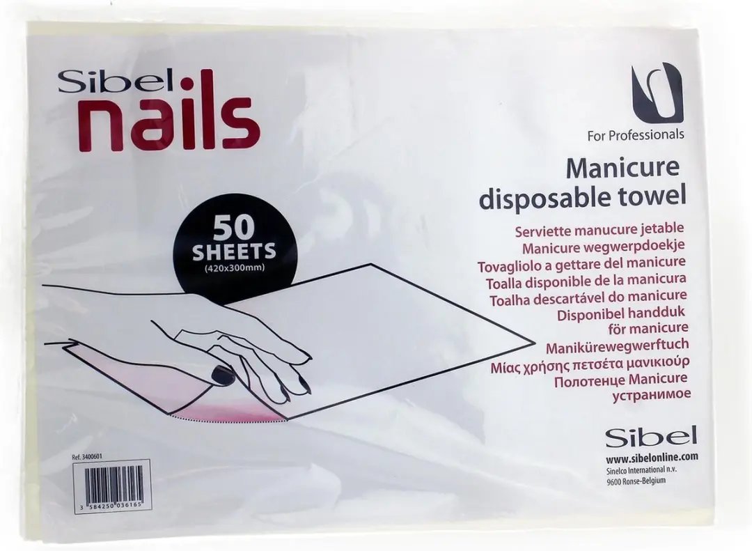 Sibel Manicurehanddoek 30x42cm - 50 Stuks - Wit