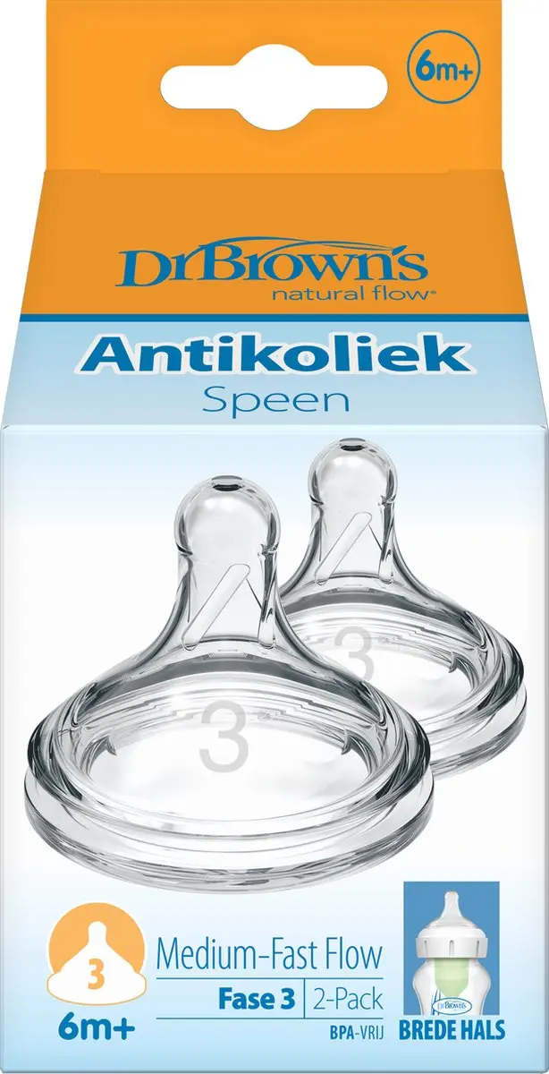 Dr. Brown's Options+ Flesspeen Fase 3 - 2 Stuks
