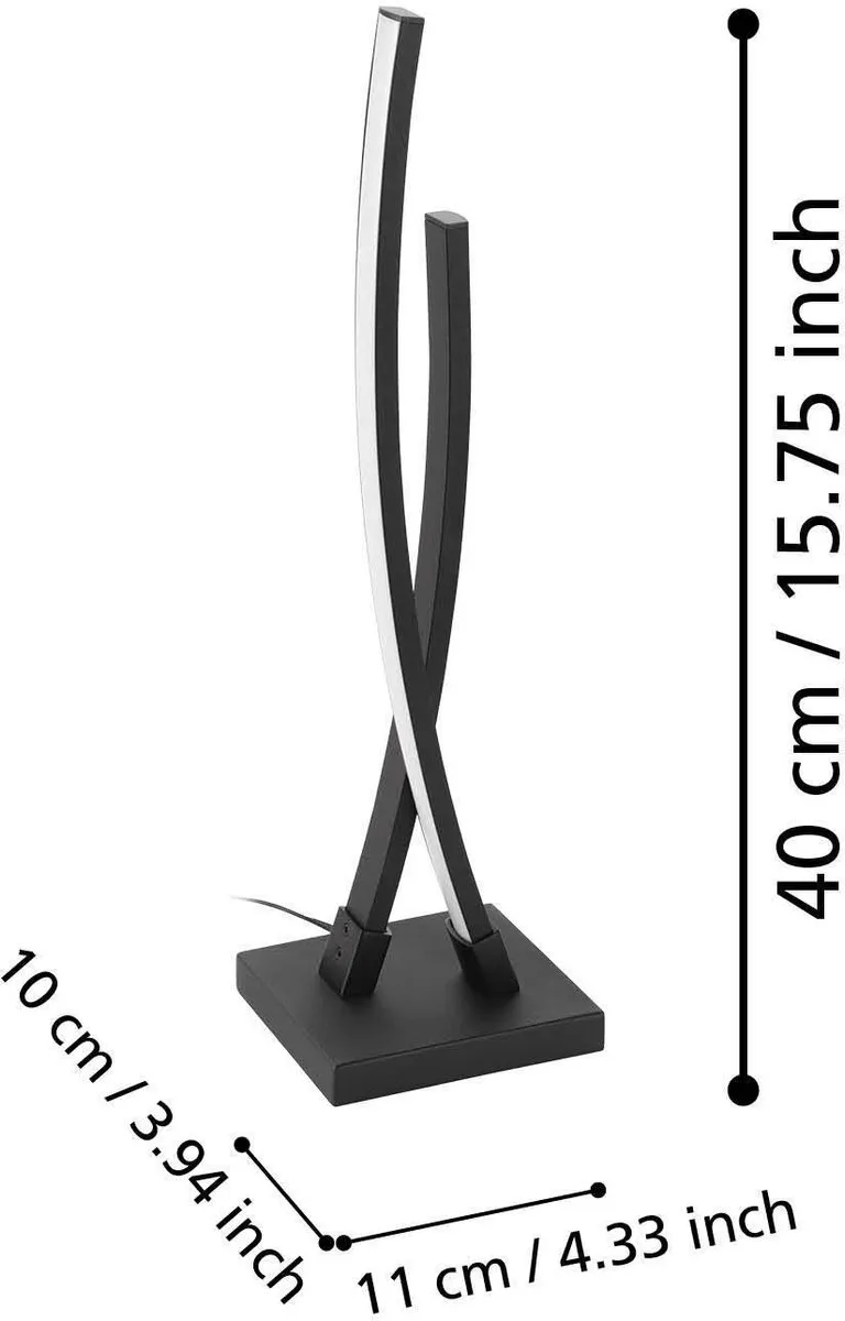 Eglo Alboraya LED Tafellamp - Ø12,5cm - Zwart