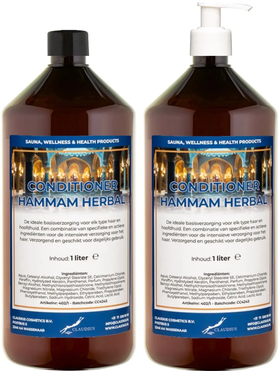 Splashbox Cosmetics Hammam Herbal Hairconditioner 1L - 10 Stuks