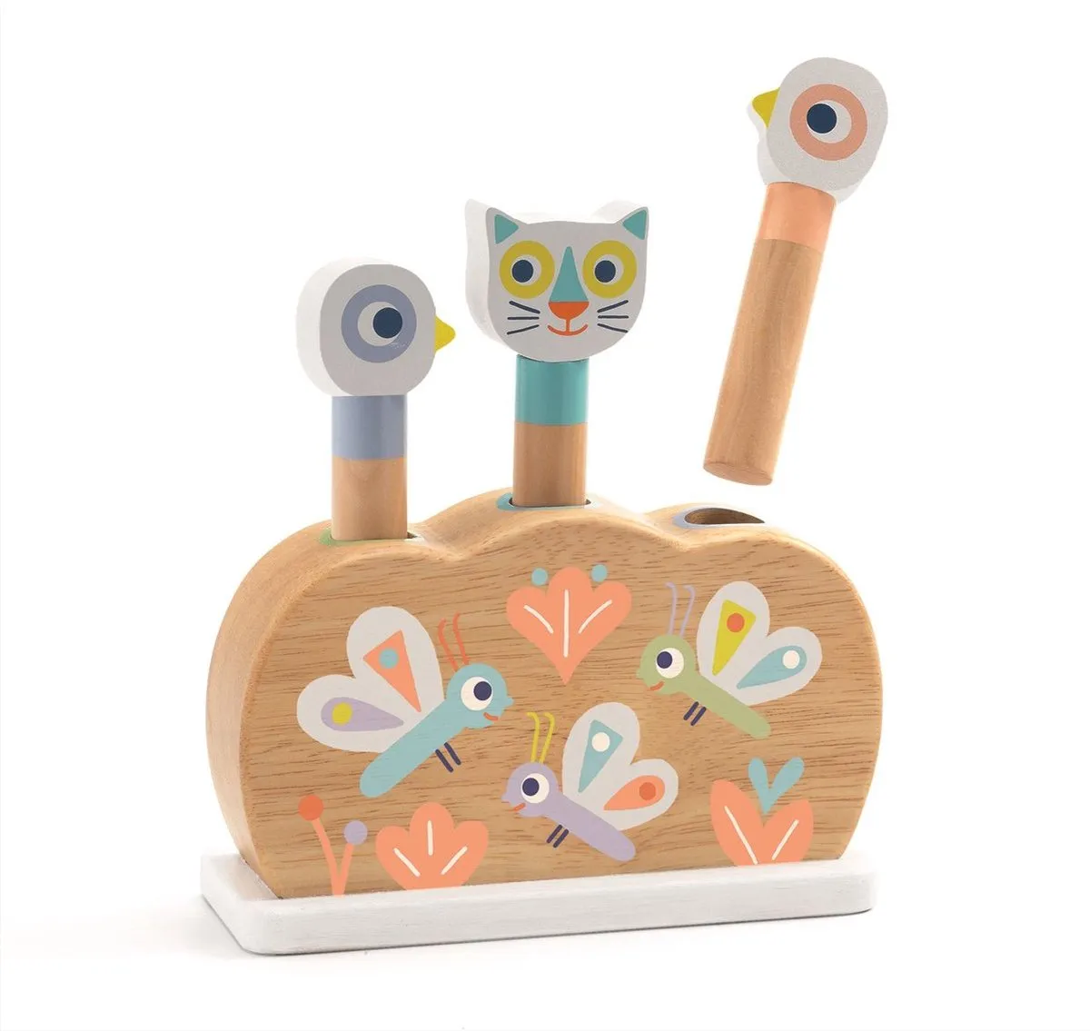 Djeco Baby Popi Houten Pop Up Puzzel - Multi Color