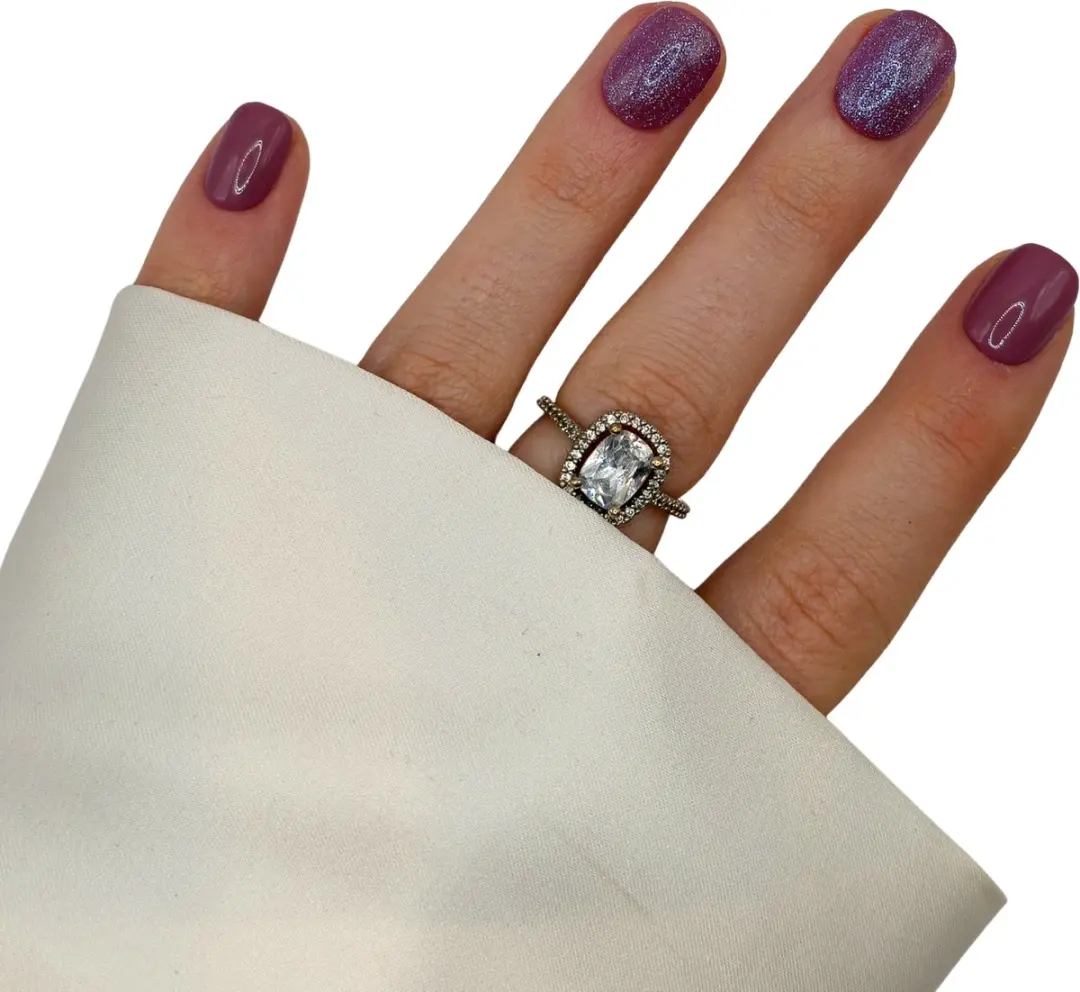SD Press on Nails B1 Plaknagels Mauve/Glitter - 20 Stuks