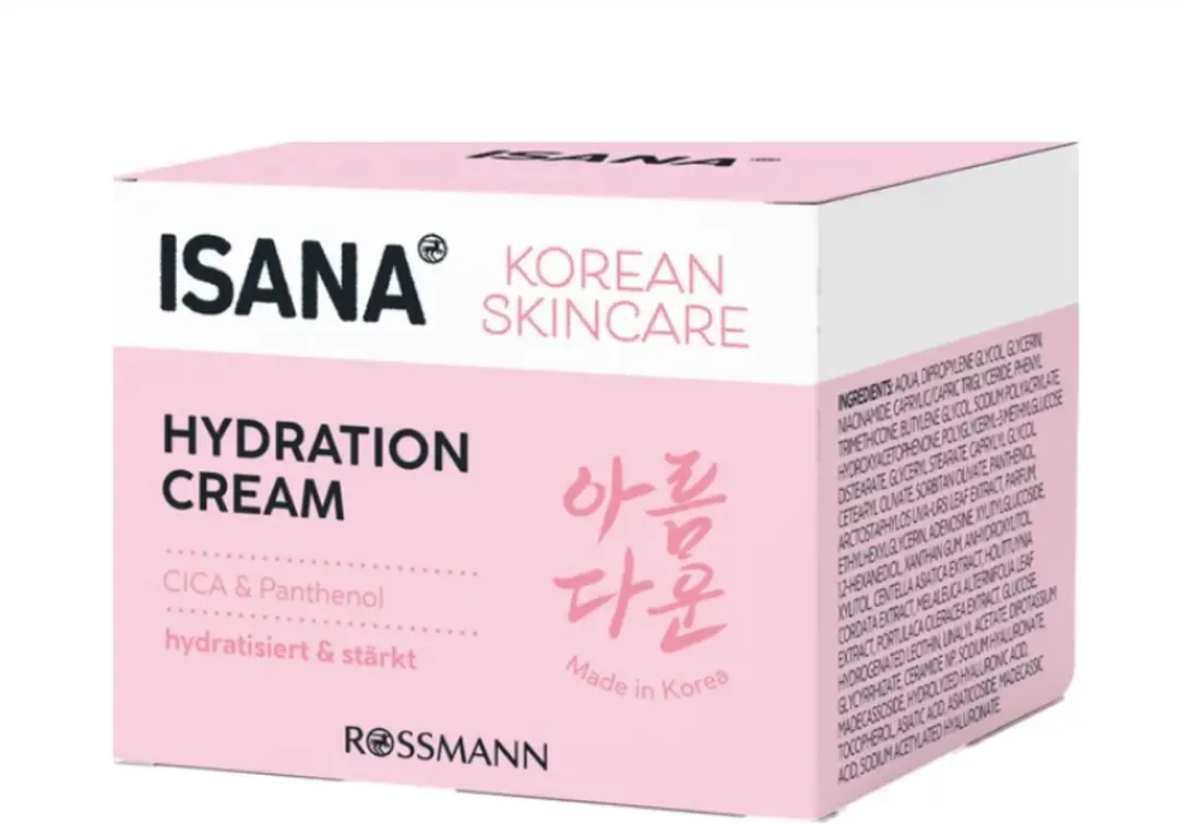 Isana Korean Skincare Hydratatiecrème 50ml