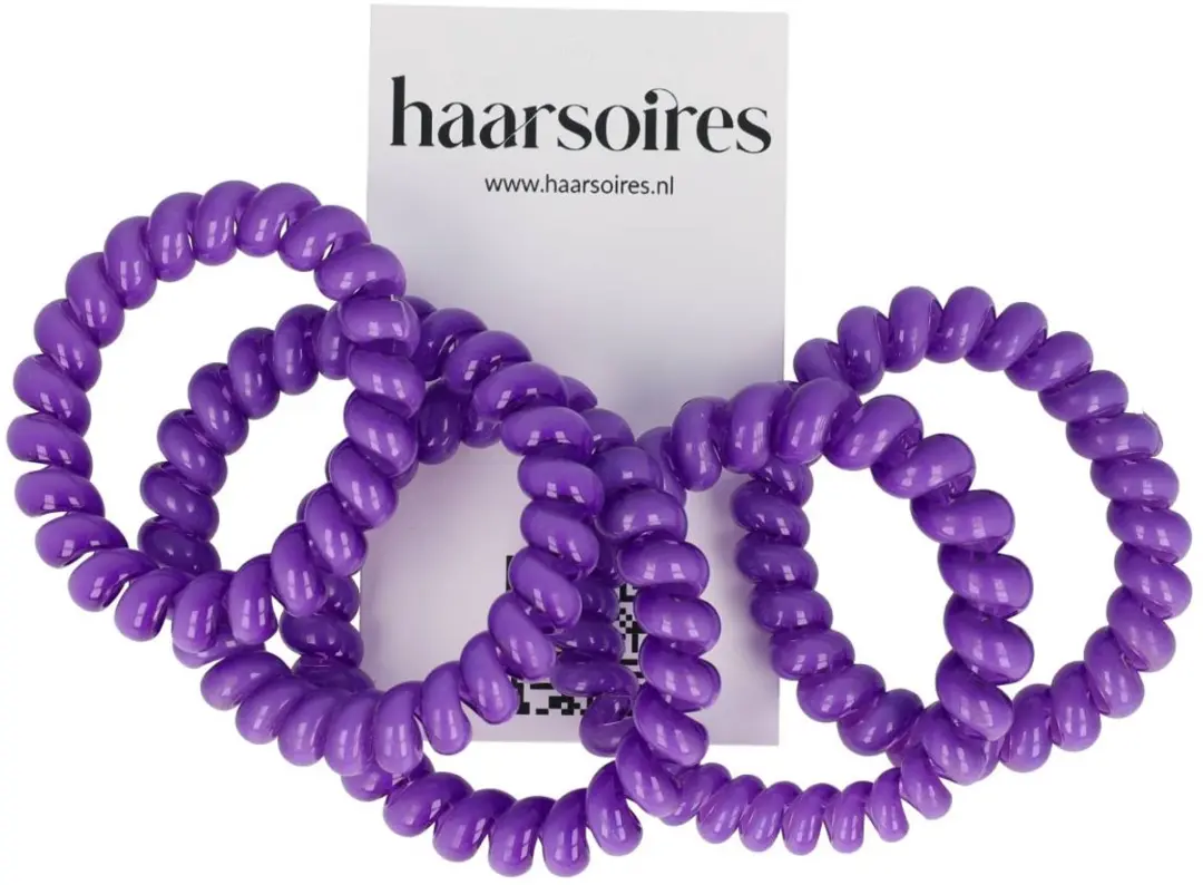 Haarsoires Invisibobble Basic Telefoondraad Paars - 5 Stuks