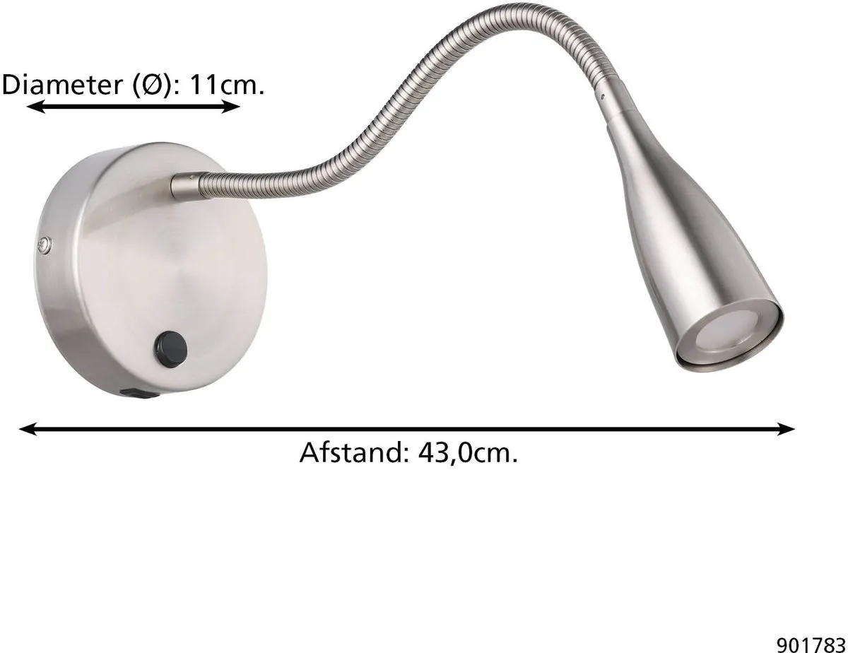 Eglo Olivandino 1 Wandlamp LED - Ø11cm - Grijs