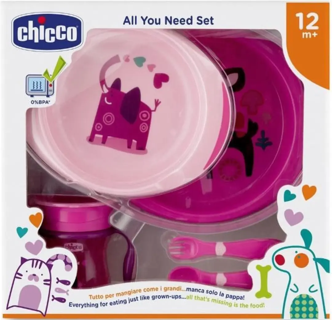 Chicco All You Need 12m+ Pink Set - 5-delig - afbeelding 4 van 6