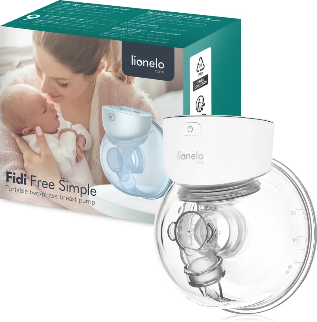 Lionelo Fidi Free Simple Elektrische Borstkolf - 180ml - Wit