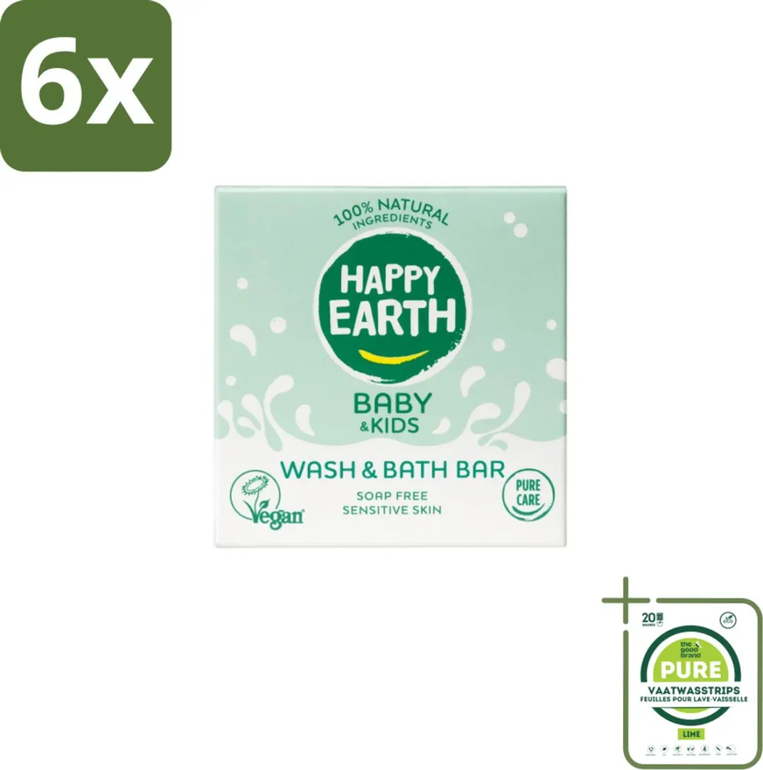 Happy Earth Wash & Bath Bar Baby 300g