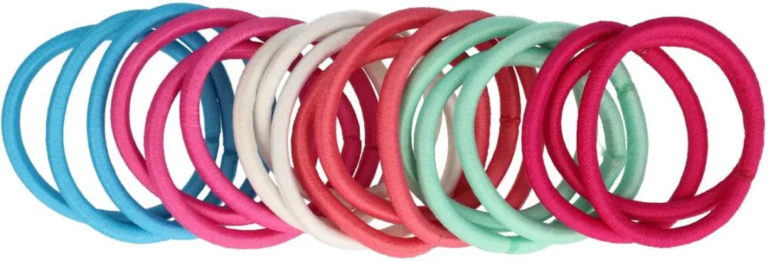 Haarsoires Haarelastieken Basic - 18 Stuks - Multicolor