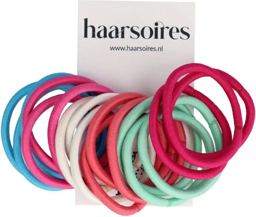Haarsoires Haarelastieken Basic - 18 Stuks - Multicolor