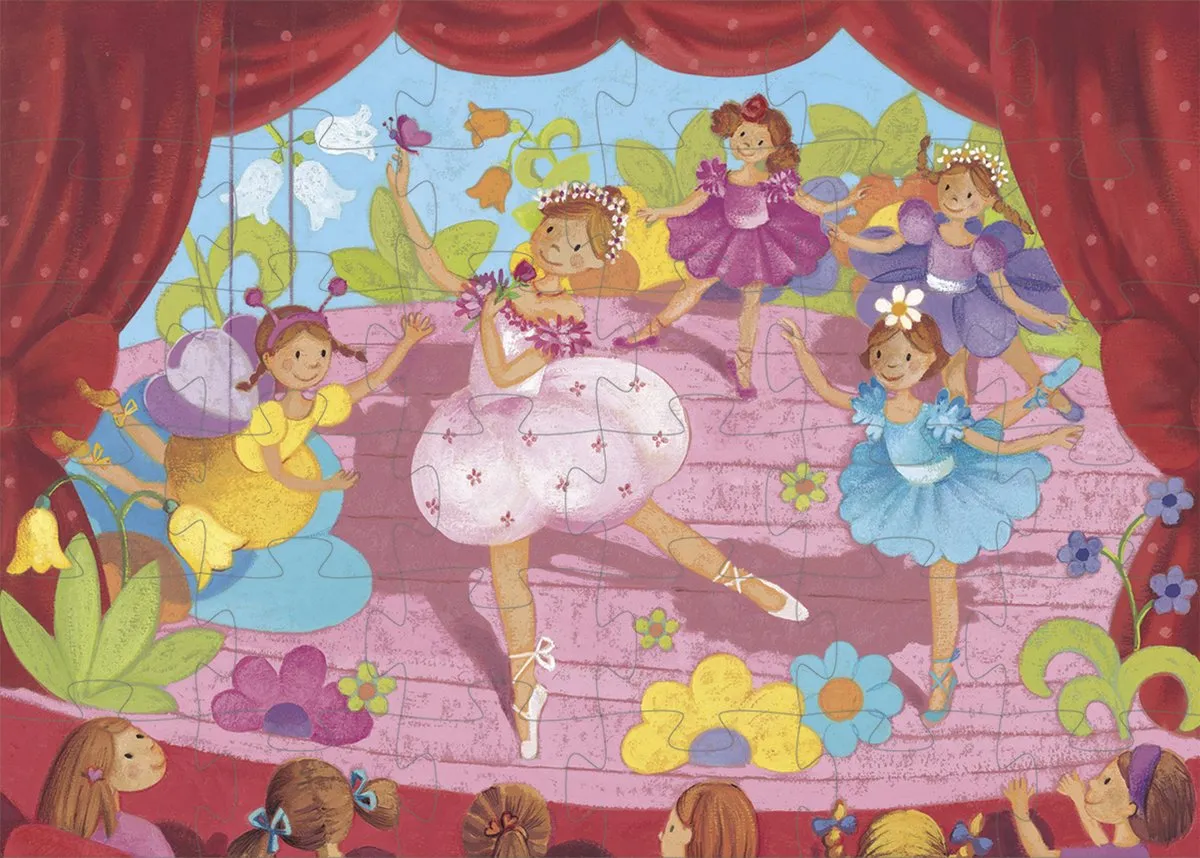 Djeco De Ballerina met de Bloem Puzzel - 36 Stuks
