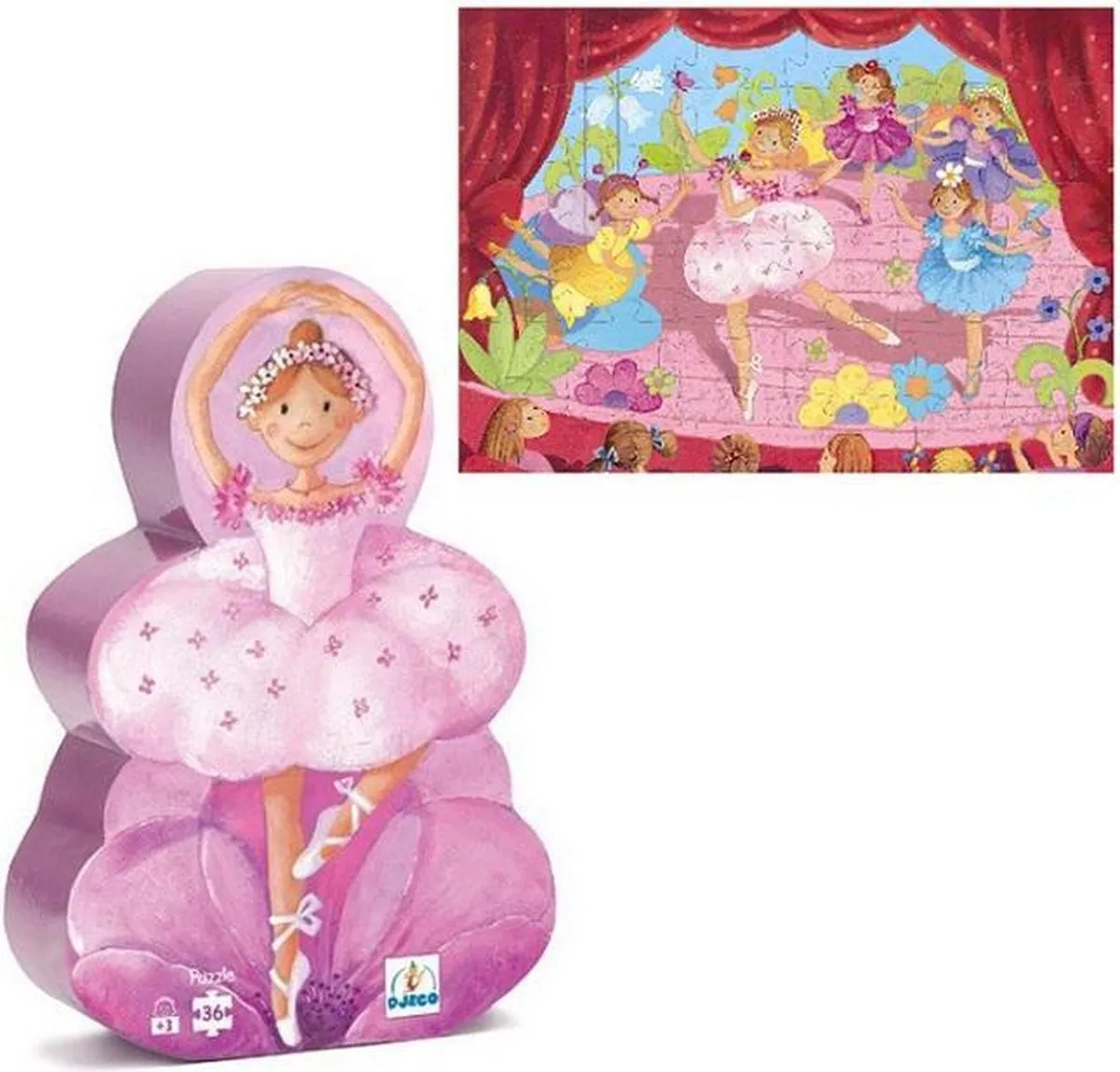 Djeco De Ballerina met de Bloem Puzzel - 36 Stuks