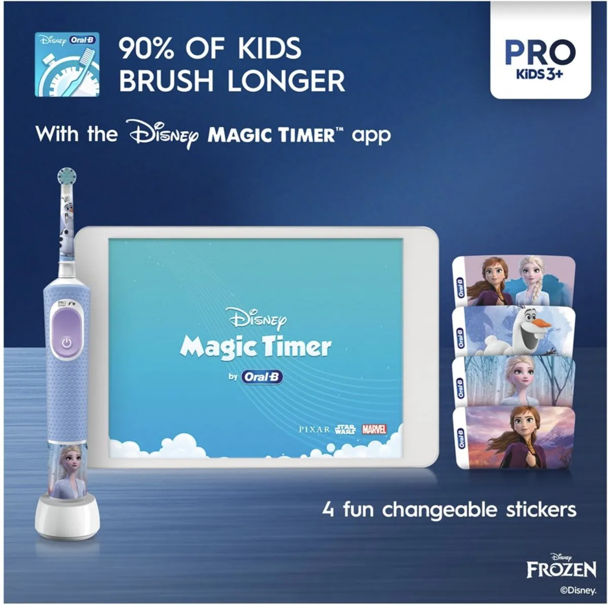 Oral-B Pro Kids Disney Frozen Elektrische Tandenborstel - Blauw