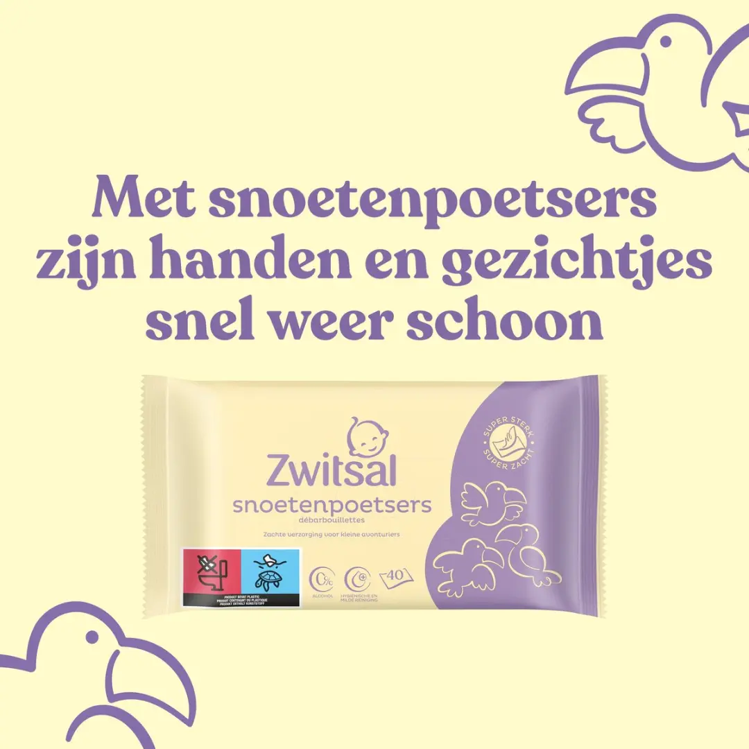 Zwitsal Snoetenpoetsers - 480 Stuks (12x40)