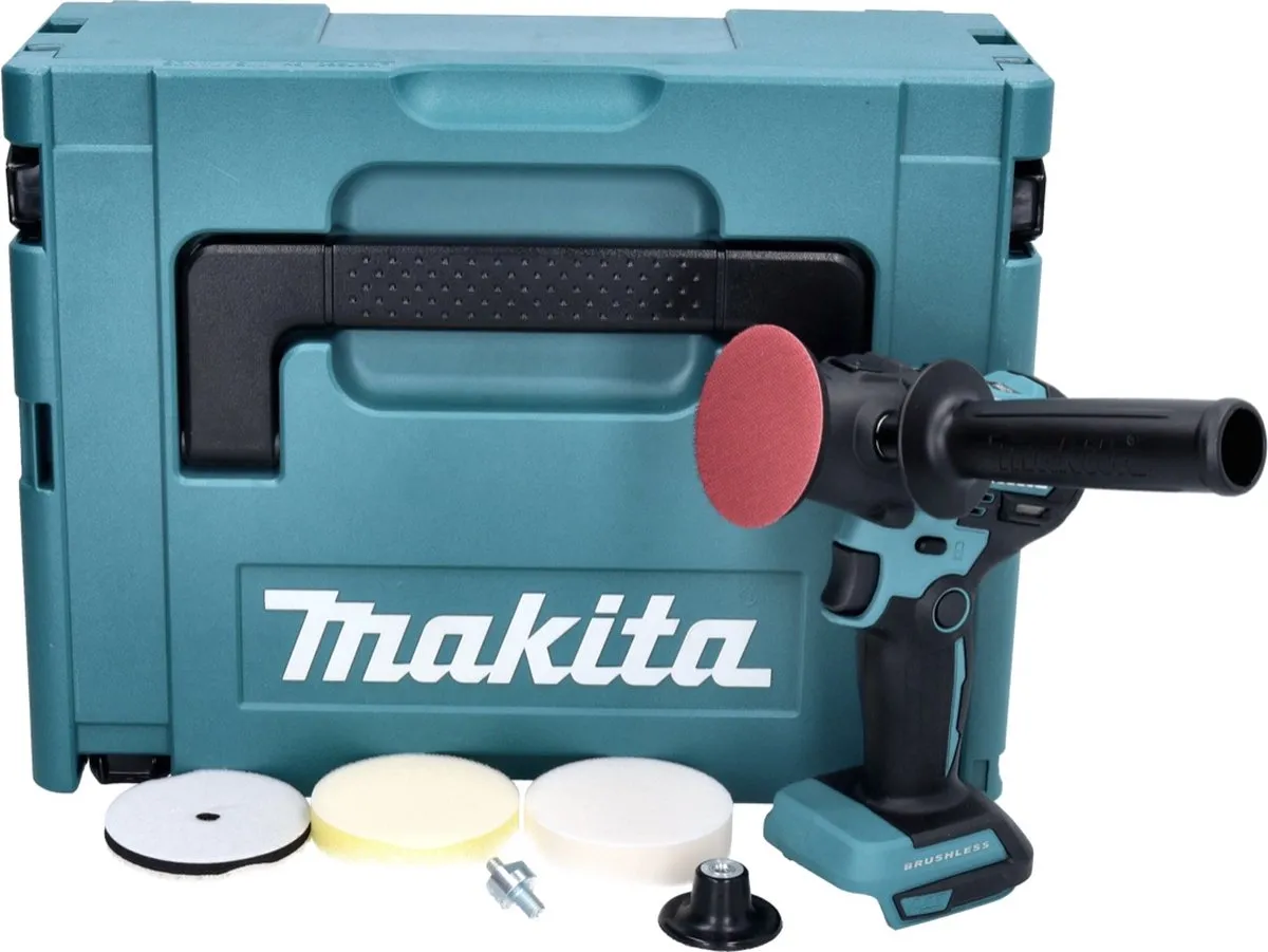 Makita DPV 300 ZJ Polijstmachine 18V - 80mm Borstelloos