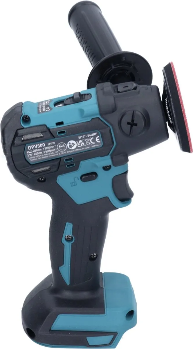 Makita DPV 300 ZJ Polijstmachine 18V - 80mm Borstelloos