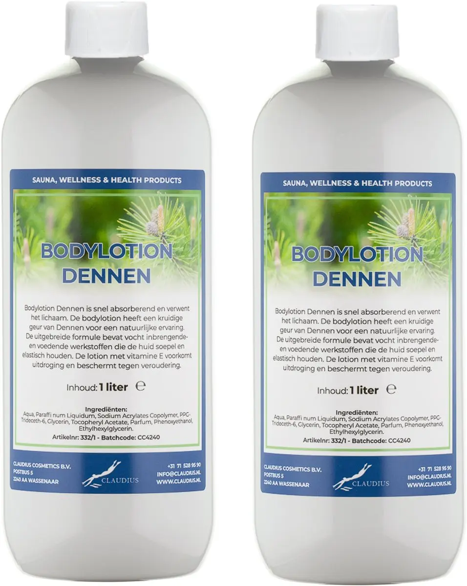 Splashbox Cosmetics Dennen Bodylotion 2 Liter - 2 Stuks
