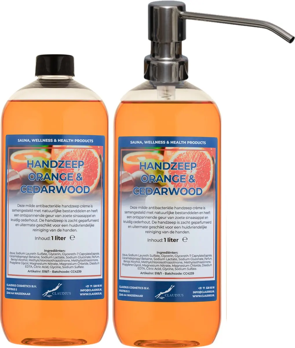 Splashbox Cosmetics Handzeep Sweet Orange & Cedarwood 2 Liter