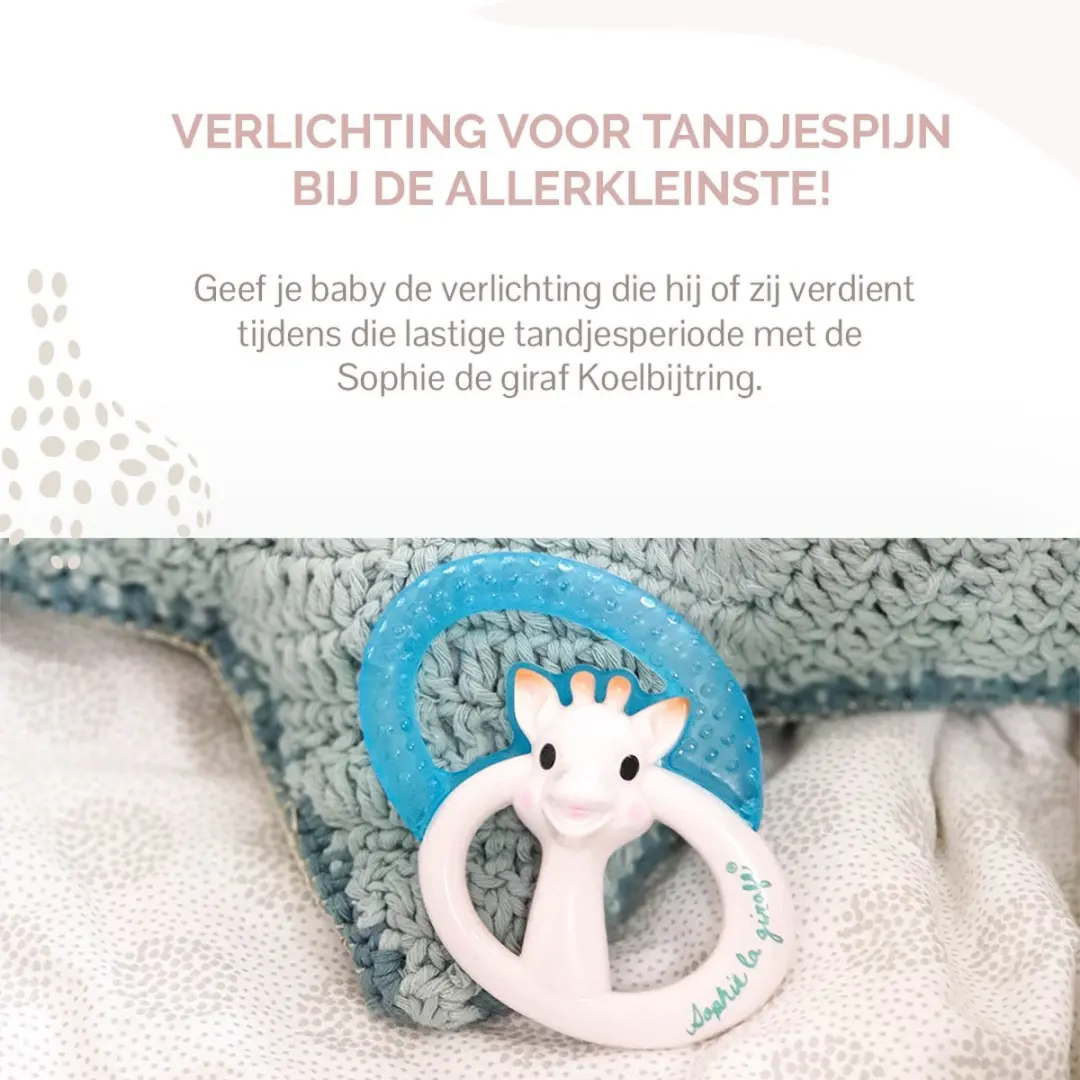 Sophie de Giraf Koelbijtring - Beige/Blauw