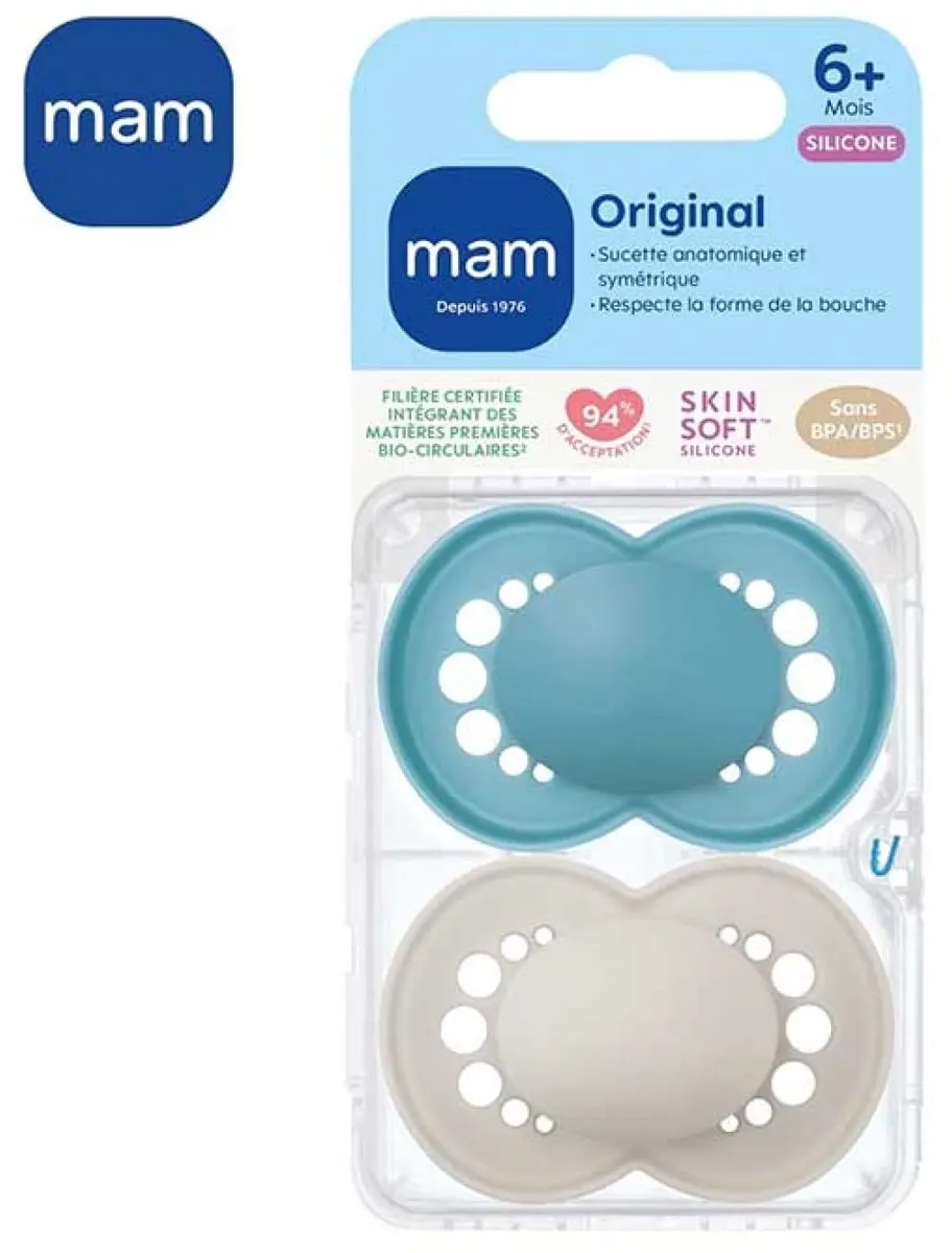 MAM 2 Originele Trend Spenen Blauw - 2 Stuks