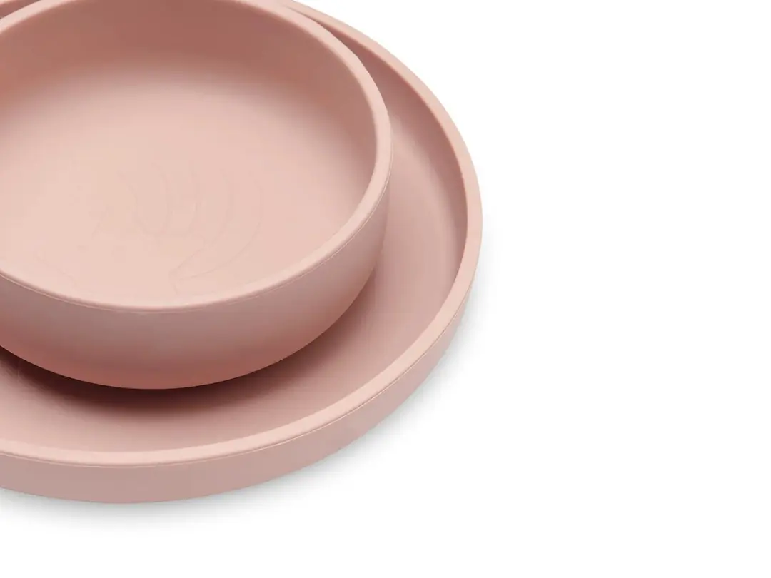 Jollein Kinderserviesset Siliconen - 4-delig Pale Pink