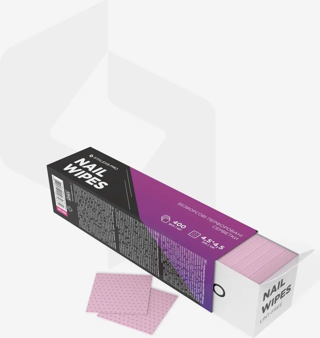 STALEKS Pro Nail Wipes 400 Stuks - Roze