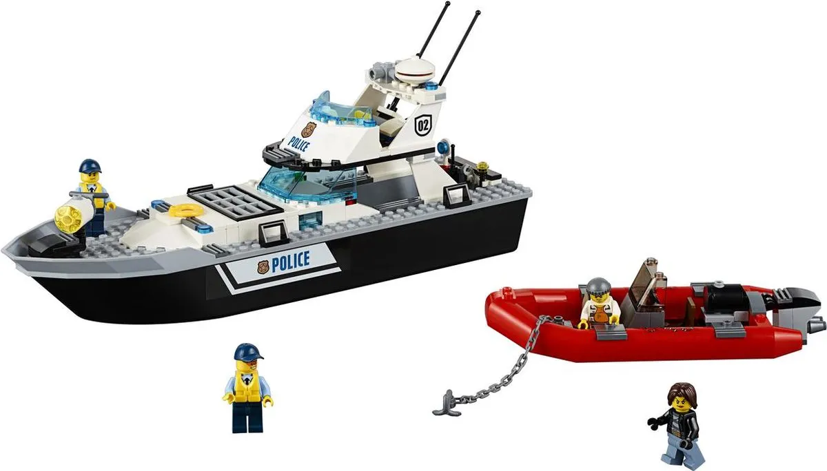 LEGO City Politie Patrouilleboot 60129 - 200 Stukken