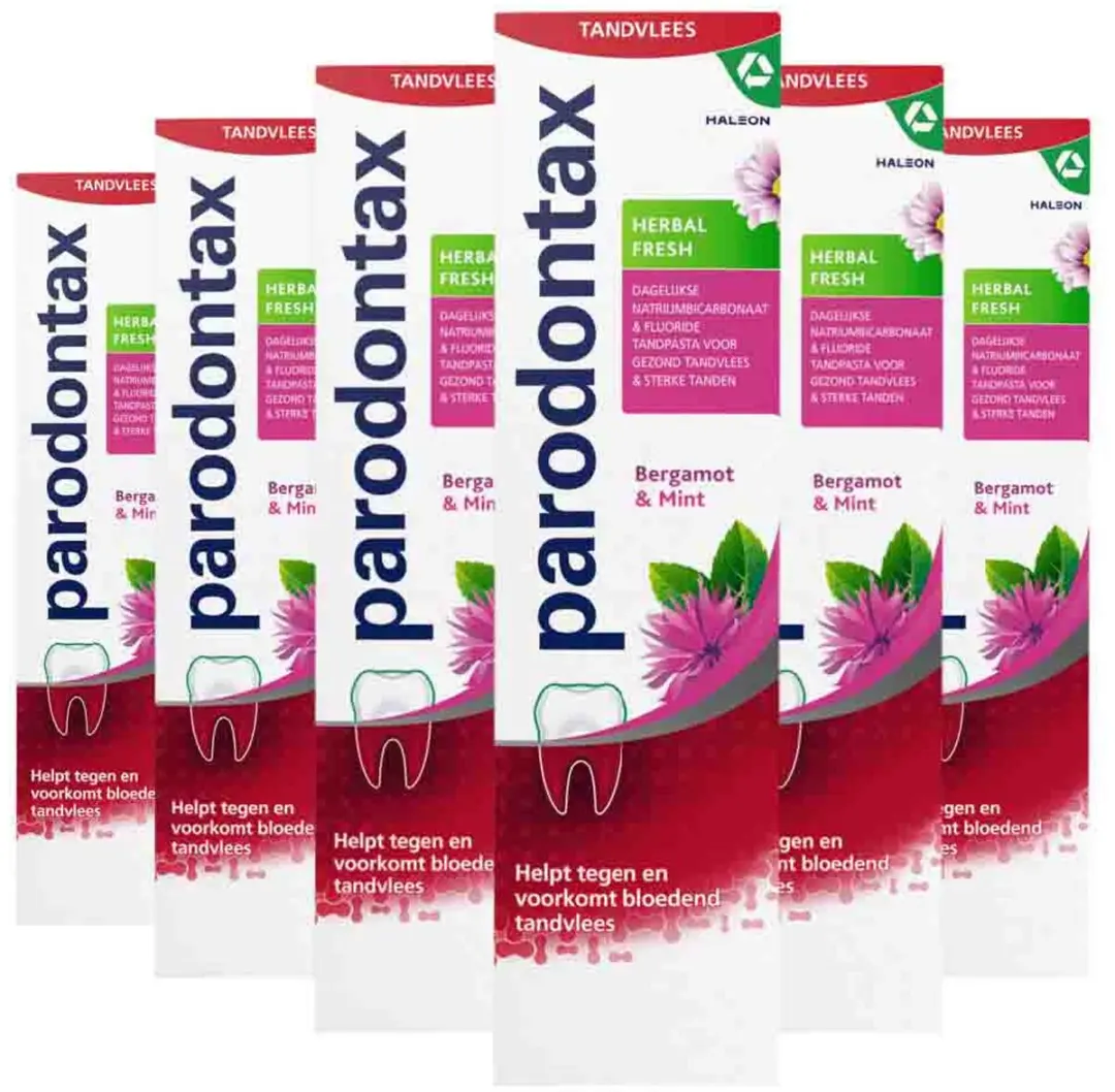 Parodontax Tandpasta Herbal Fresh Bergamot & Mint 75ml - 6 Stuks