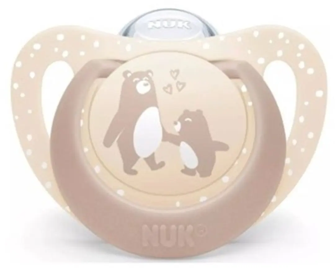 NUK First Choice Fopspeen Siliconen - 2 Stuks - Blauw/Beige