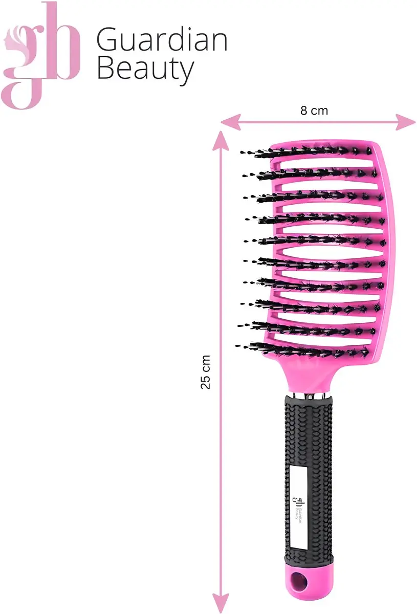 Guardian Beauty Anti Klit Haarborstel Roze - 2 Stuks