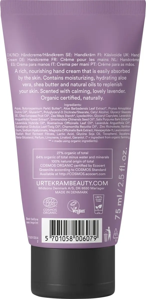 Urtekram Soothing Lavender Handcrème 75ml