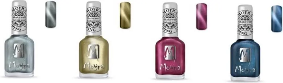 Moyra Cat Eye Nail Polish Set 4x12ml - Magic Magneet Stick