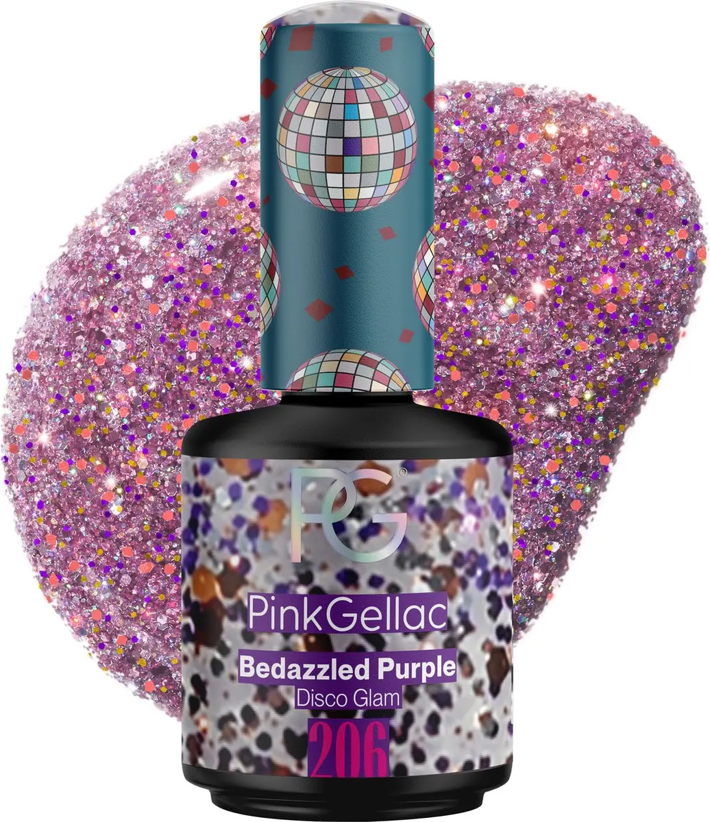 Pink Gellac Bedazzled Purple 206 Gellak 15ml