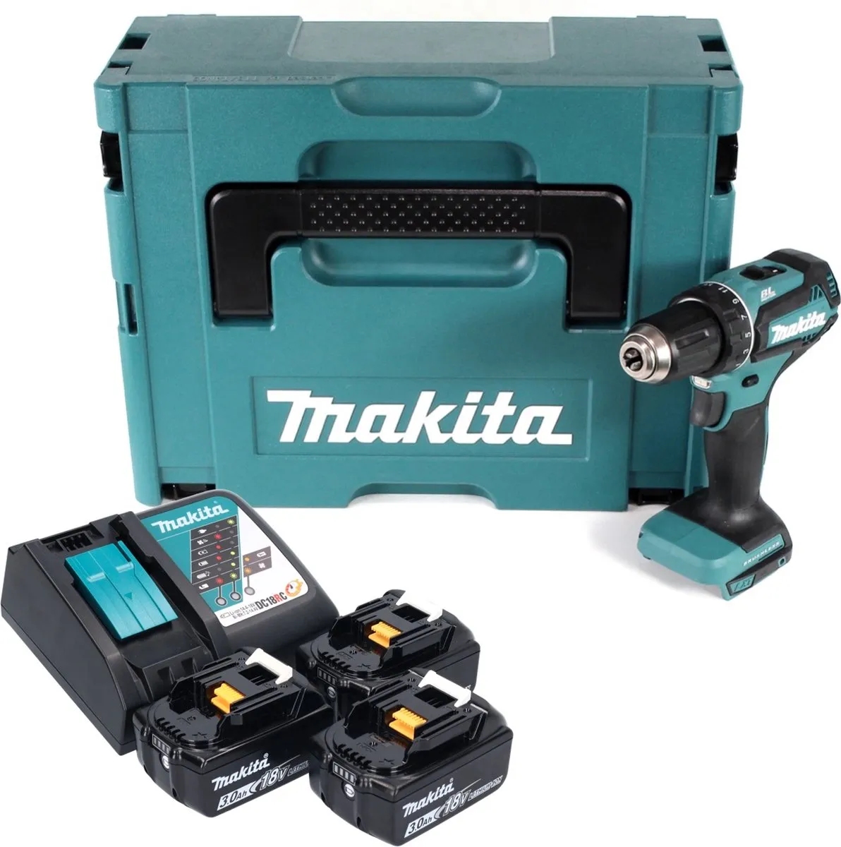 Makita DDF485RF3J Boor-schroefmachine - 3x 18V 3.0Ah Li-Ion