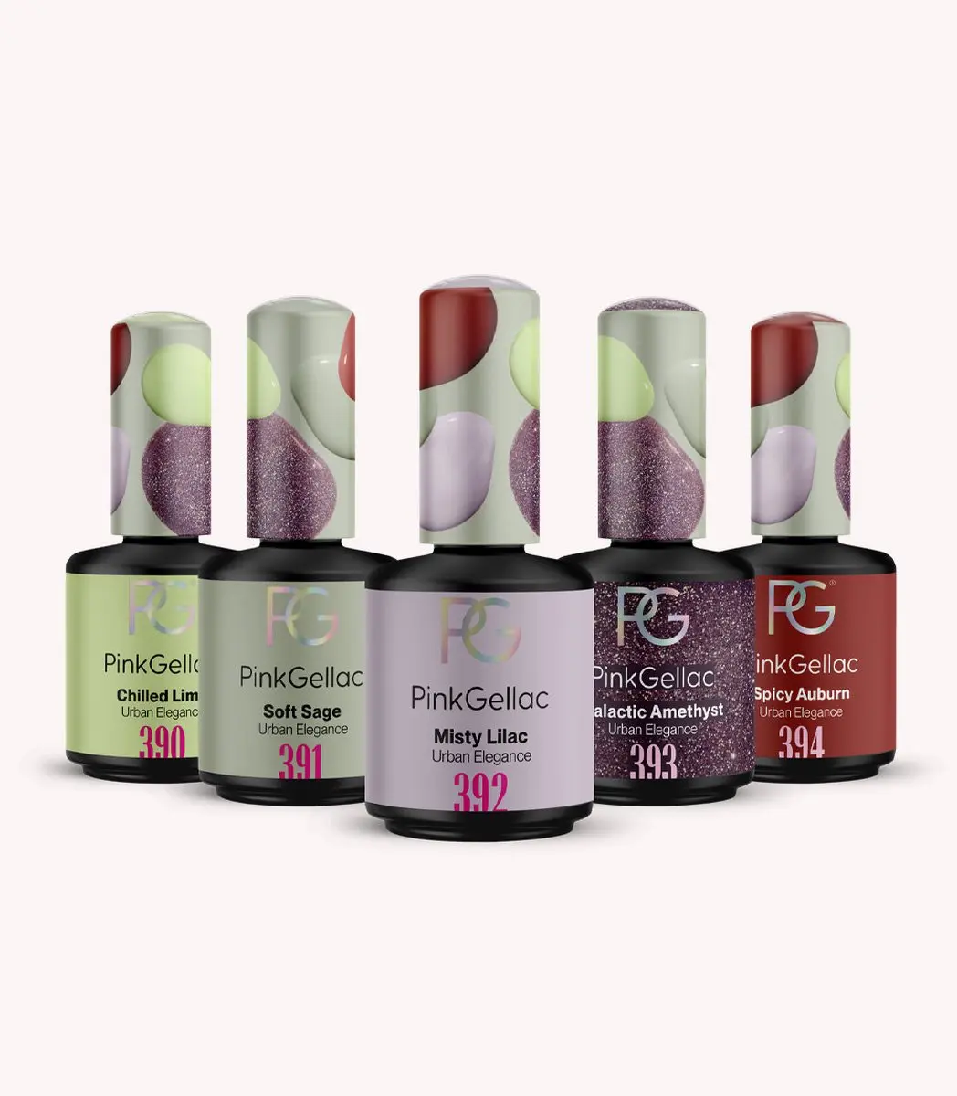 Pink Gellac Gellak Urban Elegance Set - 5 Kleuren x 15ml