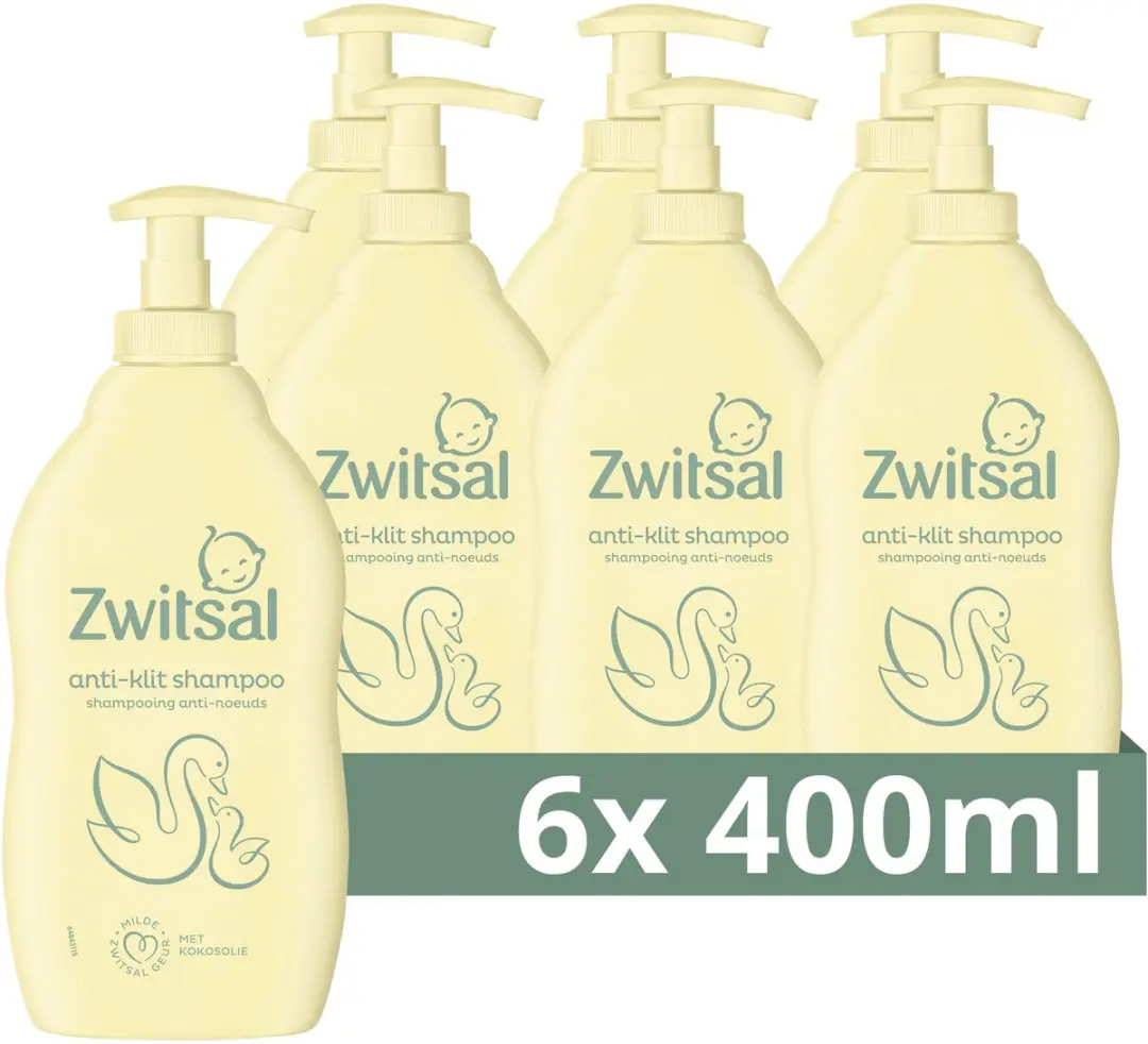 Zwitsal Anti-Klit Baby Shampoo 2400ml - 6 Stuks