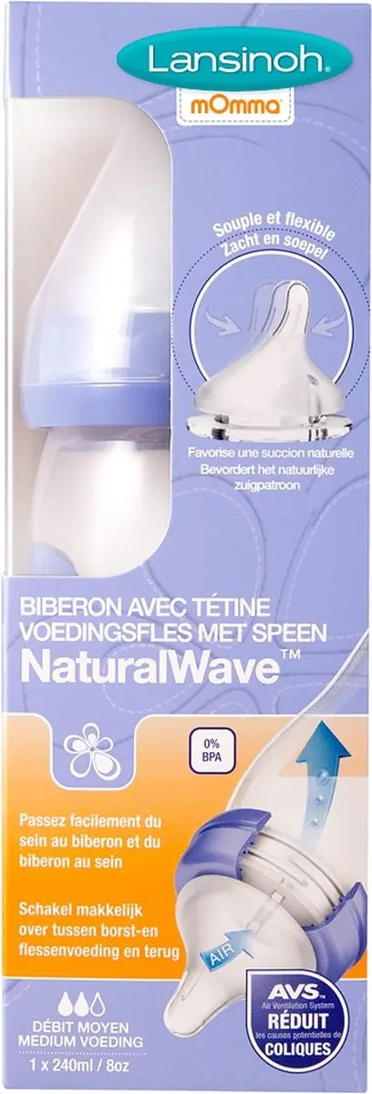Lansinoh Natural Wave Fles 75880 - 240ml