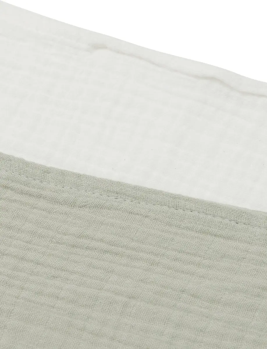 Jollein Hydrofiele Doek Small 70x70cm - Olive Green/Ivory - 4 Stuks - afbeelding 6 van 6