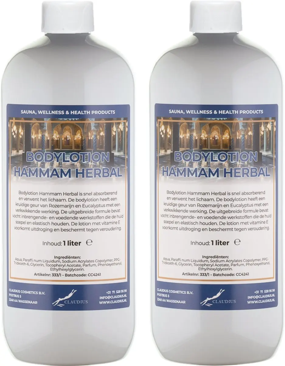 Splashbox Cosmetics Hammam Herbal Bodylotion 2 Liter - 2 Stuks
