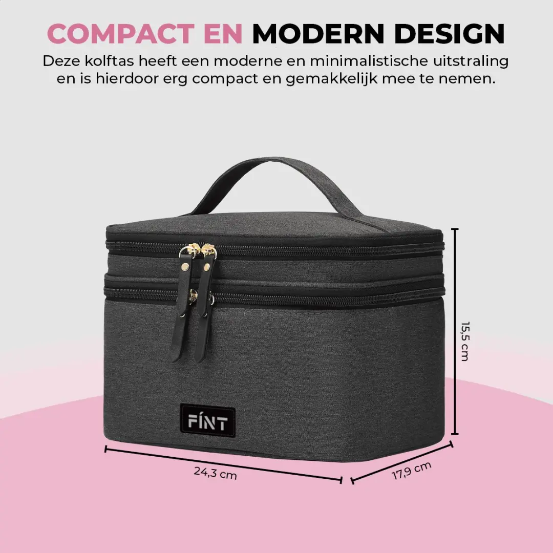 FÍNT Luxe Koeltas 6L - 12u Koeling - Zwart
