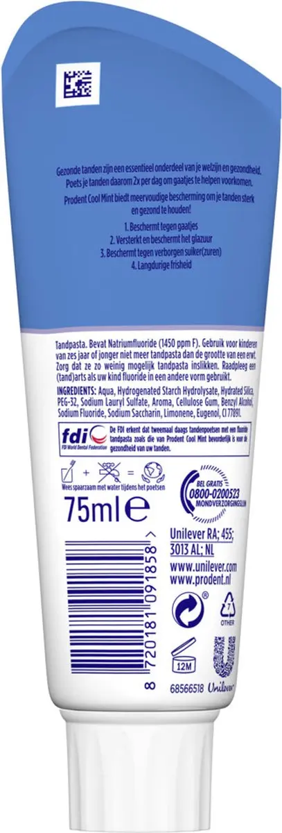 Prodent Tandpasta Coolmint 75ml