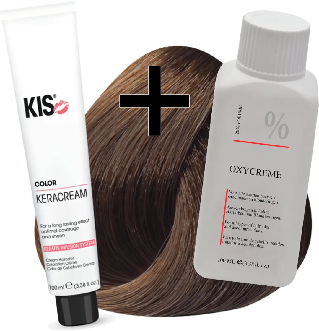 KIS Haarverfset 6G Donker Goudblond 100ml