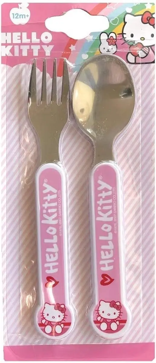 Trudeau Hello Kitty Metalen Lepel en Vork Set