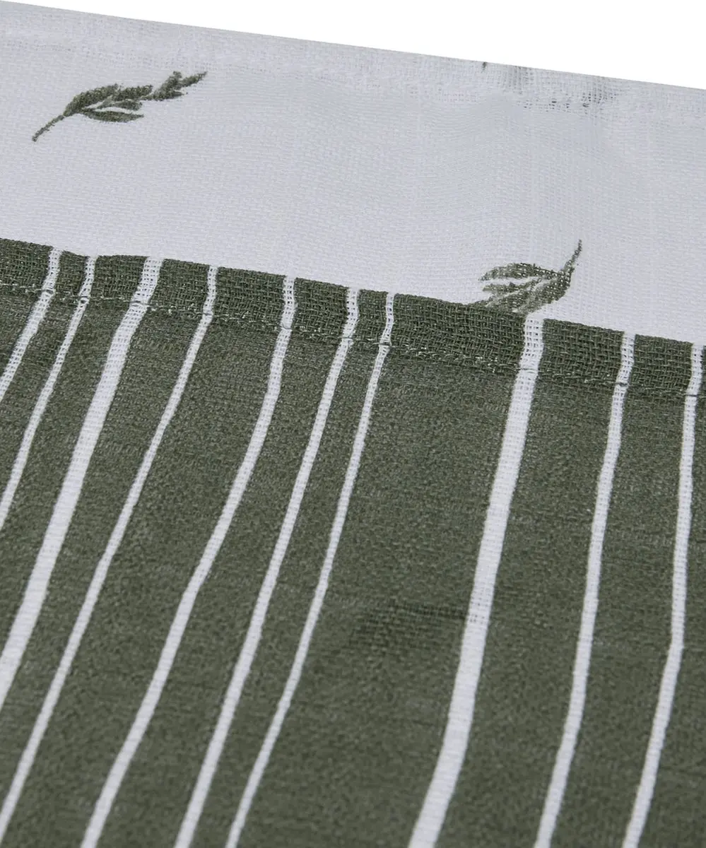 Jollein Hydrofiele Doek Small 70x70cm Stripe&Olive - 2 Stuks