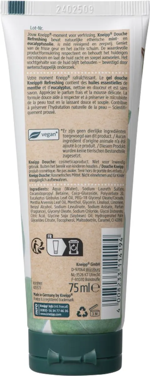 Kneipp Mini Douche Refreshing 75ml